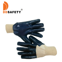 3/4 Blue Nitrile Coated Cotton Safety Gloves